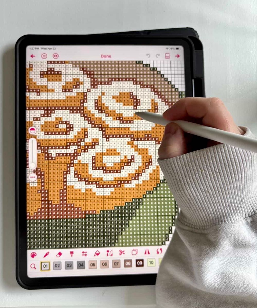 needlepoint designer baking design