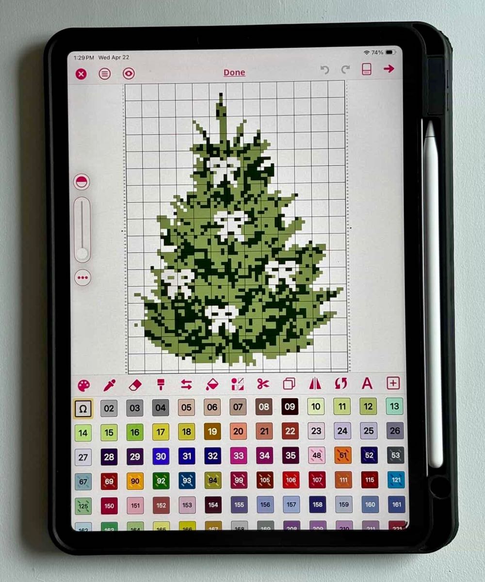 needlepoint designer christmas design